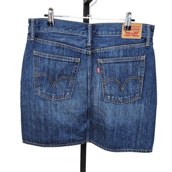 Levi's Womens Denim Mini Skirt Blue Size  30 - Picture 3 of 8